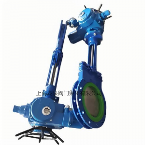 電動(dòng)刀閘閥PZ973-16 DN350，DN400排渣、處理顆